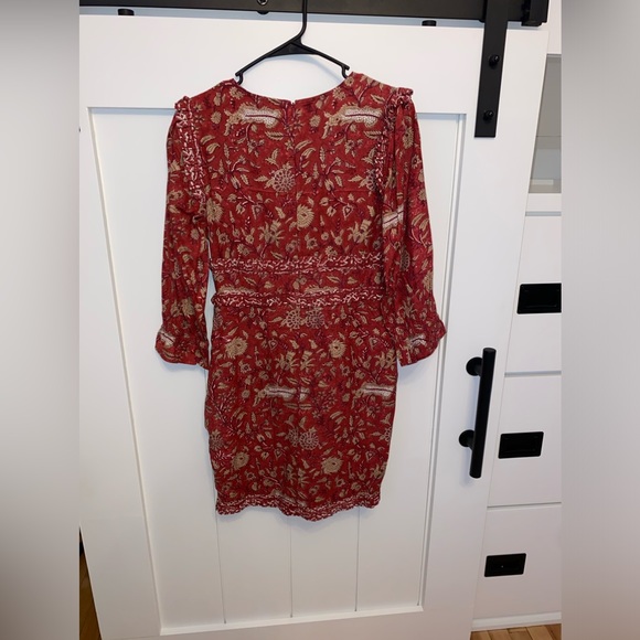 Revolve | X Revolve Victoria Mini Dress in Autumn Burgundy - Cleobella -Size XS - Picture 4 of 5